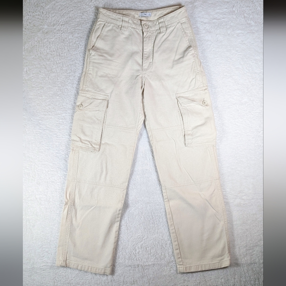 74-TNA Cream Cargo Pants